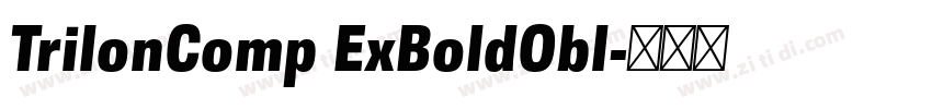 TrilonComp ExBoldObl字体转换 TrilonComp ExBoldObl字体转换